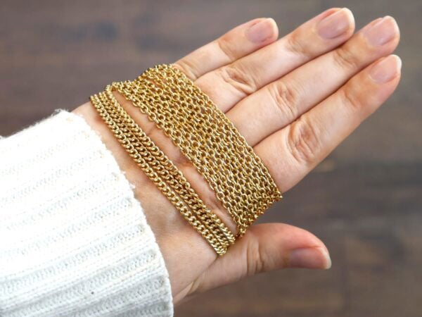 Yellow Gold Watch Chain