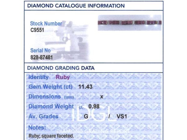 Ruby Diamond Certificate Included