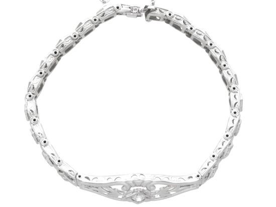 14ct White Gold Diamond Bracelet