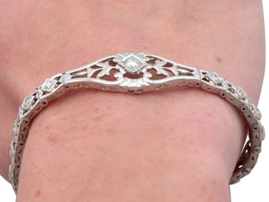 Diamond Bracelet Worn Close Up