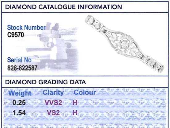 IDGL Diamond Grading Card Included