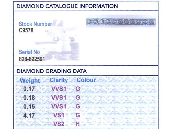Antique Diamond Bracelet Certificate