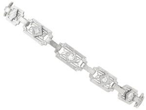 Art Deco Diamond Gold Bracelet