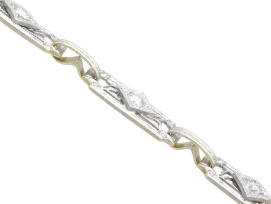 Art Deco Gold Bracelet Side View