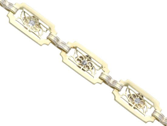Diamond Gold Bracelet Reverse View
