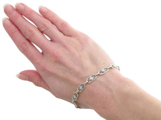 Diamond Gold Bracelet On Wrist