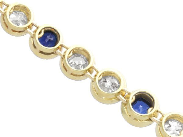 Sapphire Diamond Bracelet Reverse View