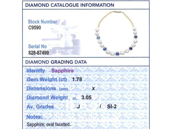 Official Gemstone Certificate With Bracelet