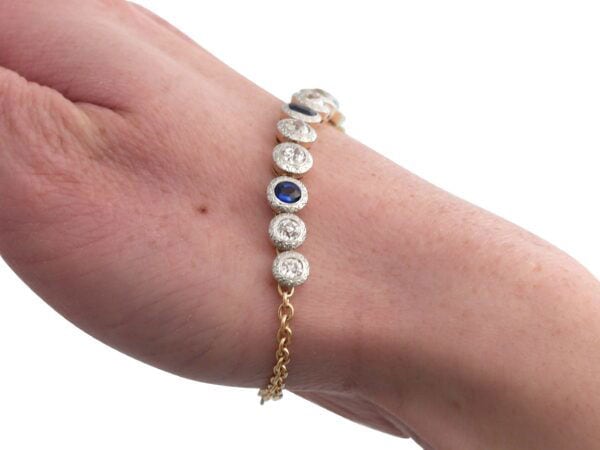 Antique Wrist View Sapphire Bracelet