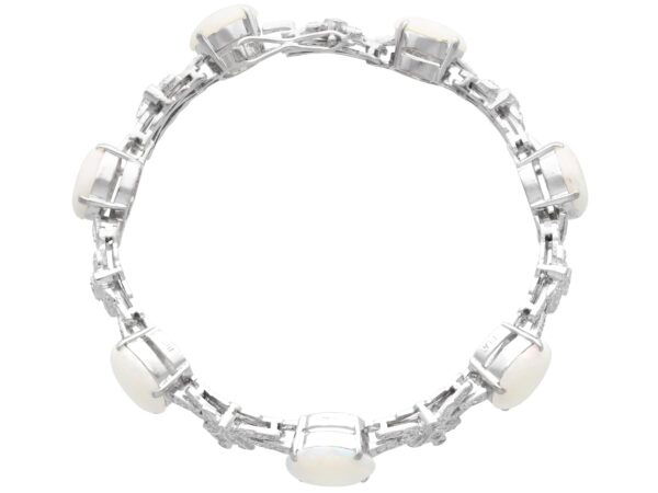 Vintage Opal Diamond Bracelet Closed