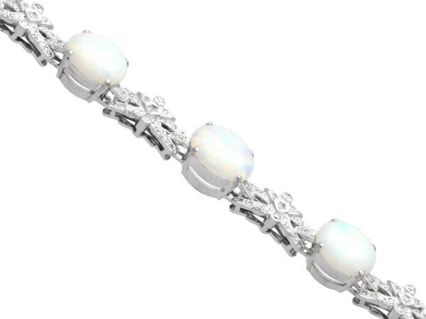 Vintage Opal Diamond Bracelet Front
