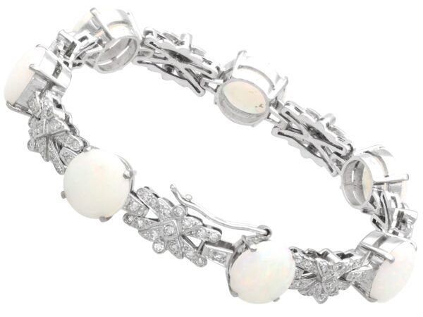 Vintage Opal Diamond Bracelet Detail