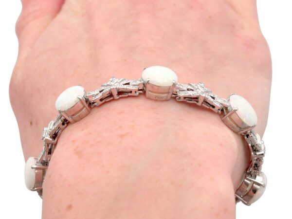 Opal Diamond Bracelet On Wrist