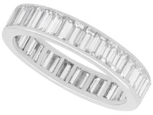 Baguette Diamond Full Eternity Ring in Platinum