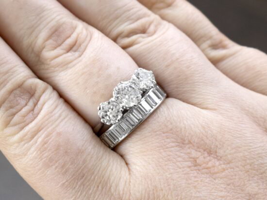 diamond rings on finger