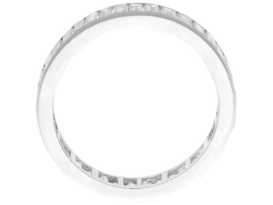 Baguette Diamond Full Eternity Ring in Platinum