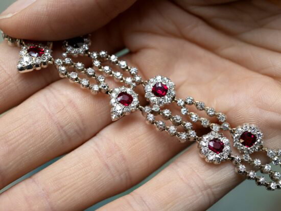 Victorian Ruby and Diamond Choker Necklace