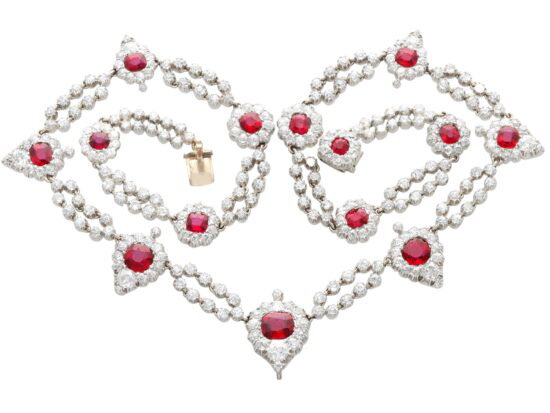 ruby and diamond necklace