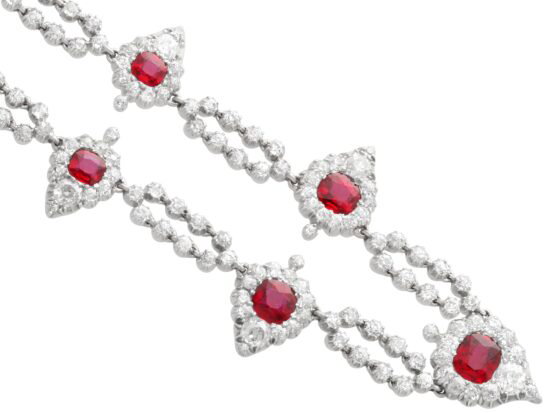 Victorian Ruby and Diamond Choker Necklace