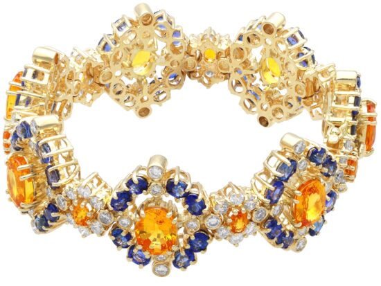 33.63ct Sapphire Bracelet Front