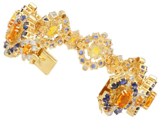 Diamond Sapphire Cluster Detail