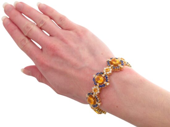 Sapphire Bracelet Worn Image