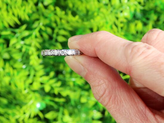 1930s Diamond Eternity Ring in White Gold outside