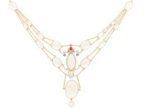 Antique Gold Moonstone Necklace