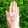 Antique Gold Moonstone Necklace outside