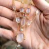 Antique Gold Moonstone Necklace
