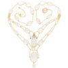Antique Gold Moonstone Necklace