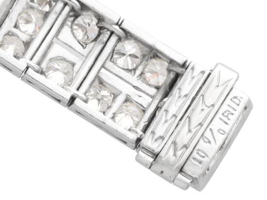 Antique Diamond and Sapphire Bracelet in Platinum hallmarks