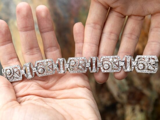 Platinum Diamond Bracelet Full View