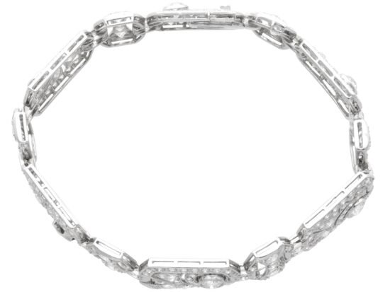 Art Deco Diamond Bracelet Closed