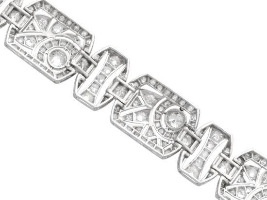 Antique Platinum Bracelet Reverse