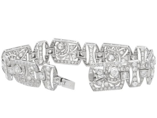 Platinum Diamond Bracelet Open