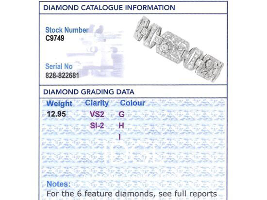Diamond Bracelet Grading Card Image