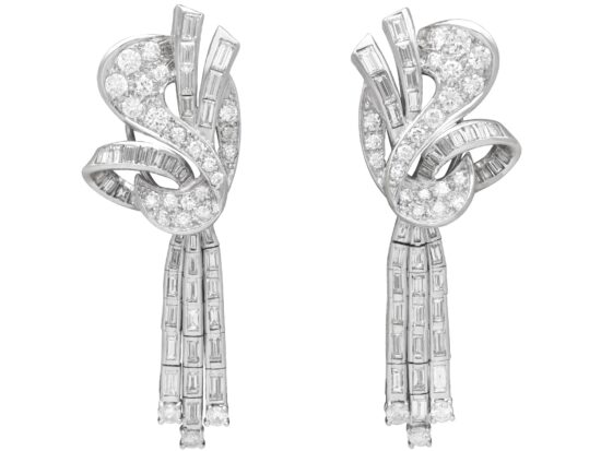 Three Strand Tassel Diamond Night Earrings