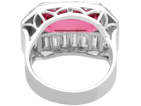 Reverse of Vintage Art Deco Cocktail Ring