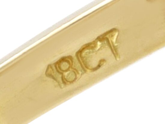 18CT Hallmark Ring Detail