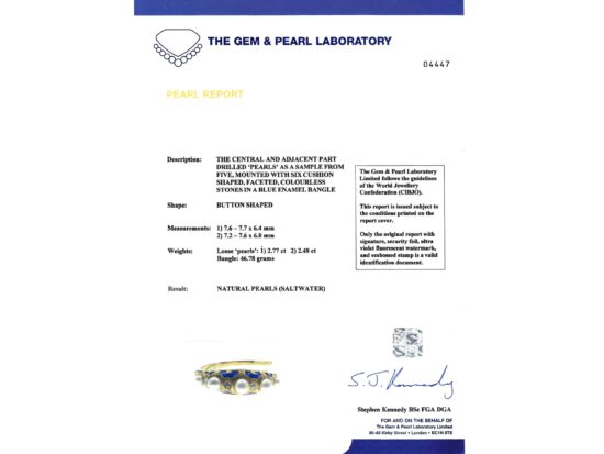 Pearl Report Certificate Image