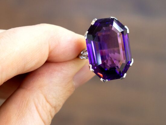 1920s Amethyst and Diamond Ring