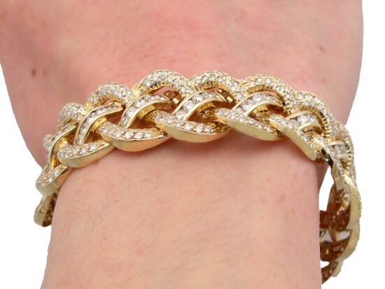 Large Diamond Bracelet On Wrist