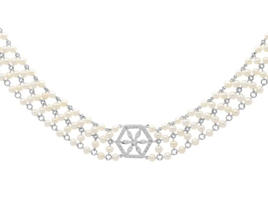 Antique Pearl Choker Necklace