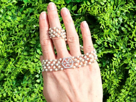 Diamond Pearl Choker Necklace