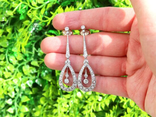 Antique Diamond Drop Earrings