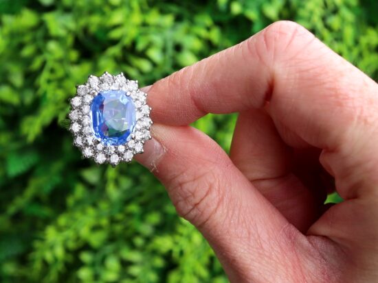 6.14ct Sapphire Ring Front
