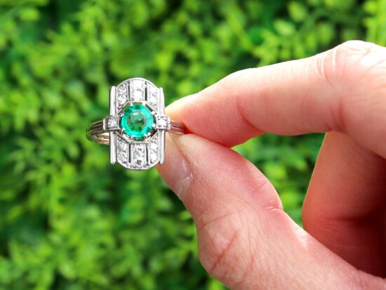 Colombian Emerald Diamond Ring