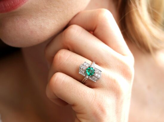 0.60ct Emerald Ring Front