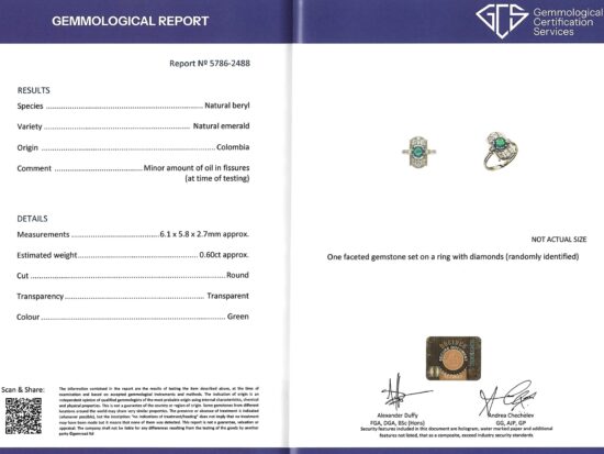 GCS Emerald Certificate Image